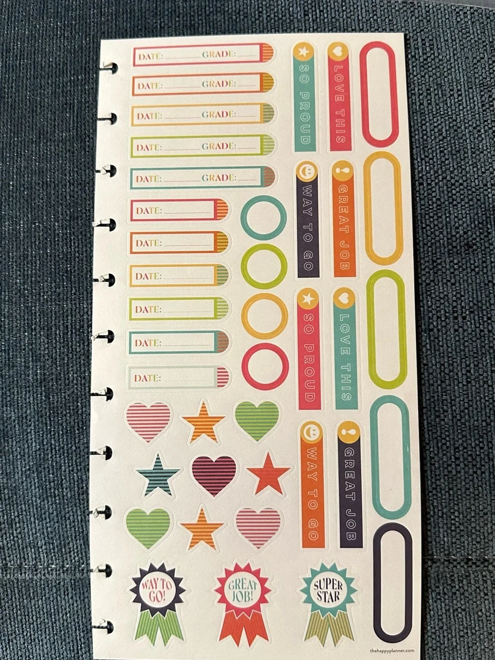 The Happy Planner Fun Geo Schoolwork Organizer